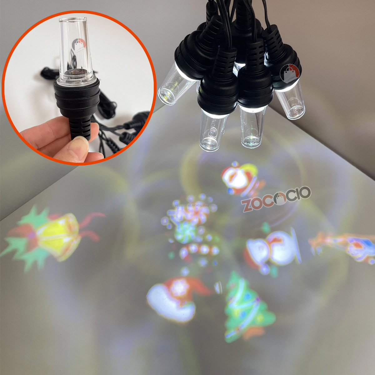 Miniatura 2 de Cadena De 8 Luces Proyección Led figuras